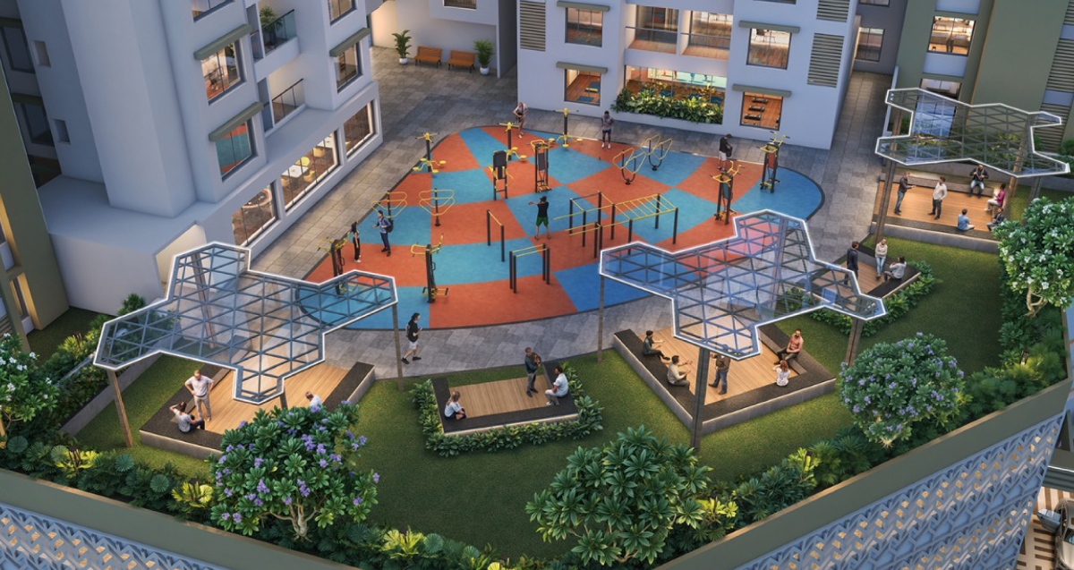 Le Skylark Pune tennis court and sports amenities area