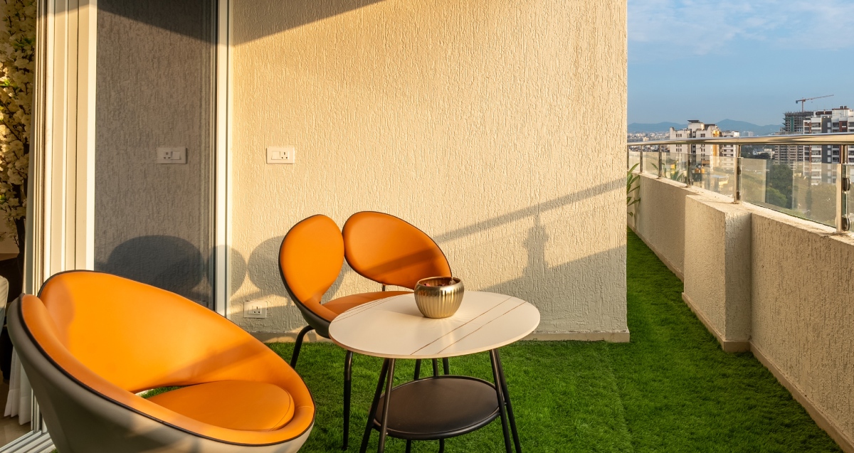 Private balcony view apartment at Le Skylark Kothrud Pune